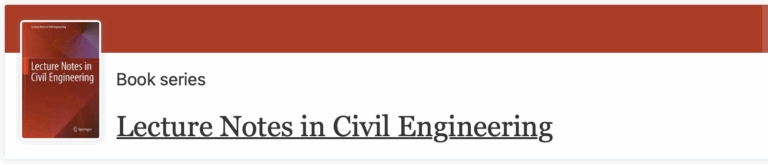Lectures Notes in Civil Engenieering